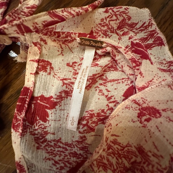 Free people These Dreams Pleated mini dress L pink and red NWT - Picture 13 of 16